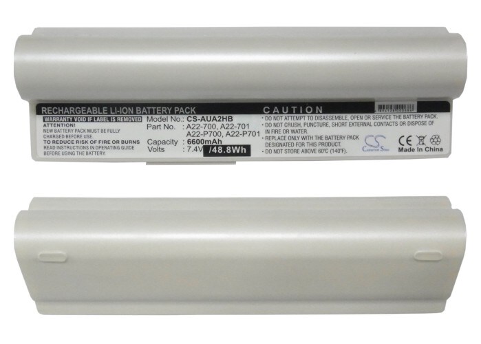 Batteri til bærbar PC for Asus Eee PC 701, Eee PC 701C, Eee PC 800 og andre.