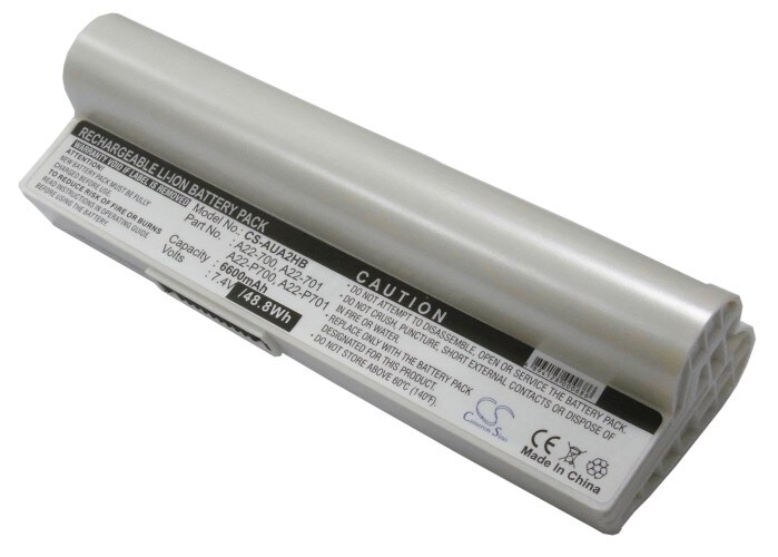 Batteri til bærbar PC for Asus Eee PC 701, Eee PC 701C, Eee PC 800 og andre.