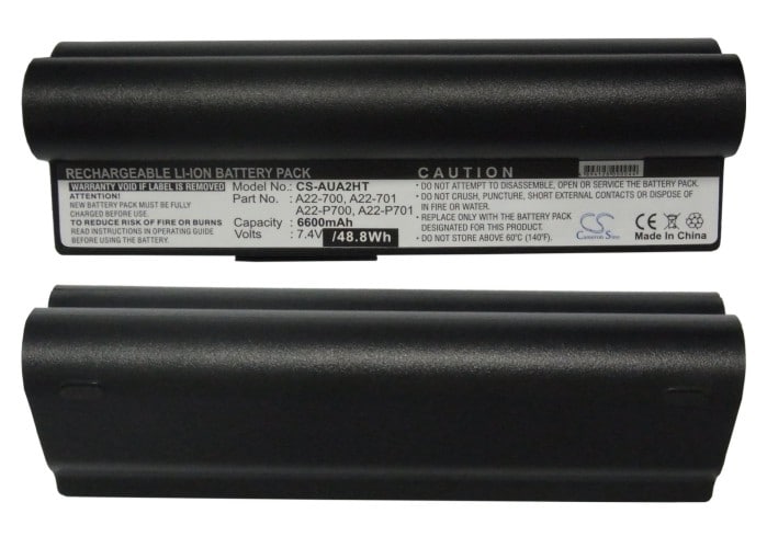 Batteri til bærbar PC for Asus Eee PC 701, Eee PC 701C, Eee PC 800 og andre.