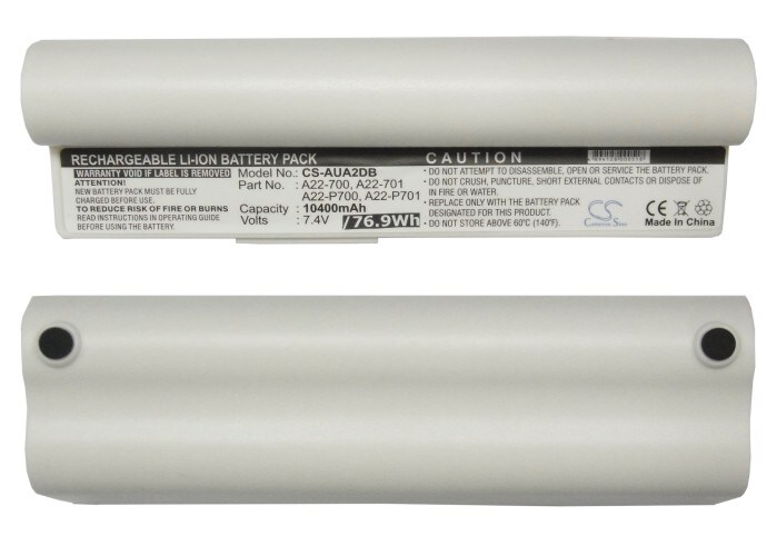 Batteri til bærbar PC for Asus Eee PC 701, Eee PC 701C, Eee PC 800 og andre.