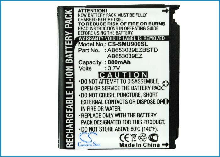 Batteri for SmartPhone, Mobil for Samsung SGH-U900, SGH-U908, SGH-U900 Soul og andre.