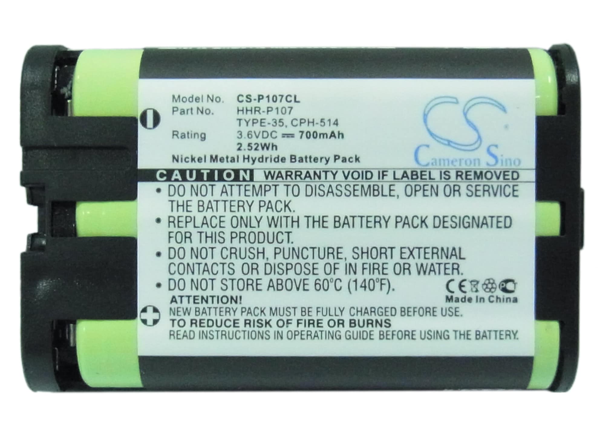 Batteri til trådløs telefon for Radio Shack 23-479, 2300479