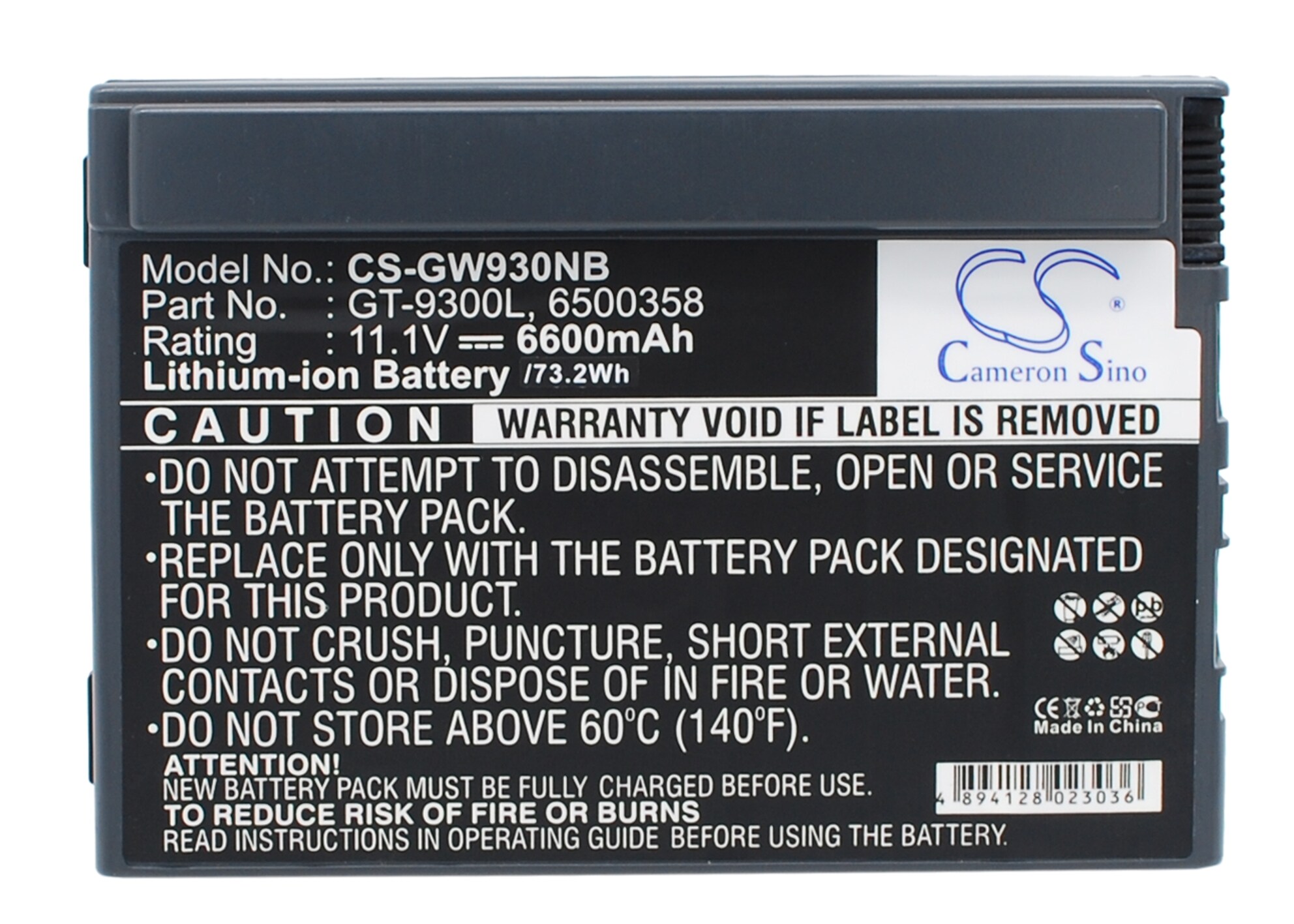 Batteri til bærbar PC for Gateway Solo 9300