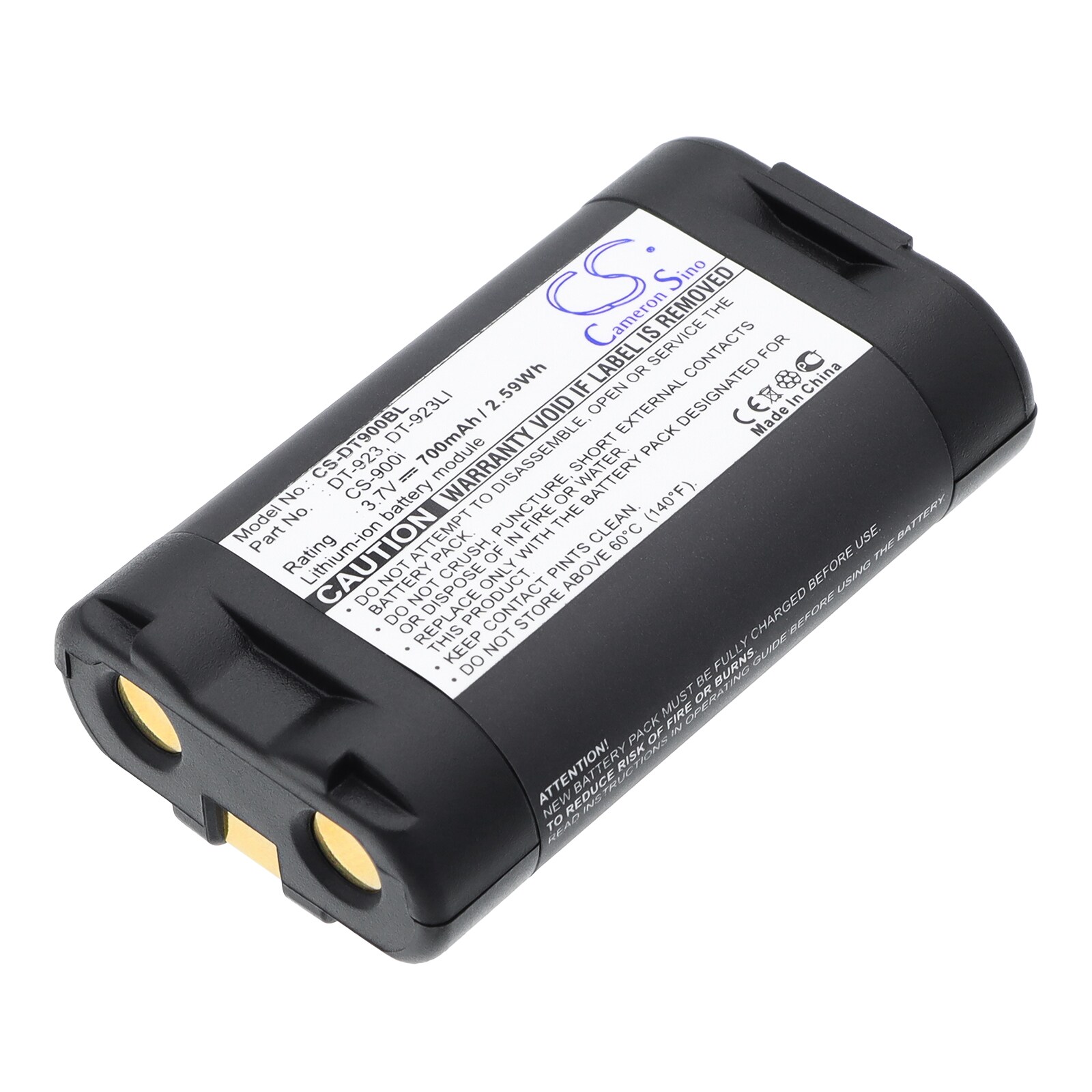 Batteri til strekkodeskanner for Casio DT-900, DT-900M, DT-900M50 osv.