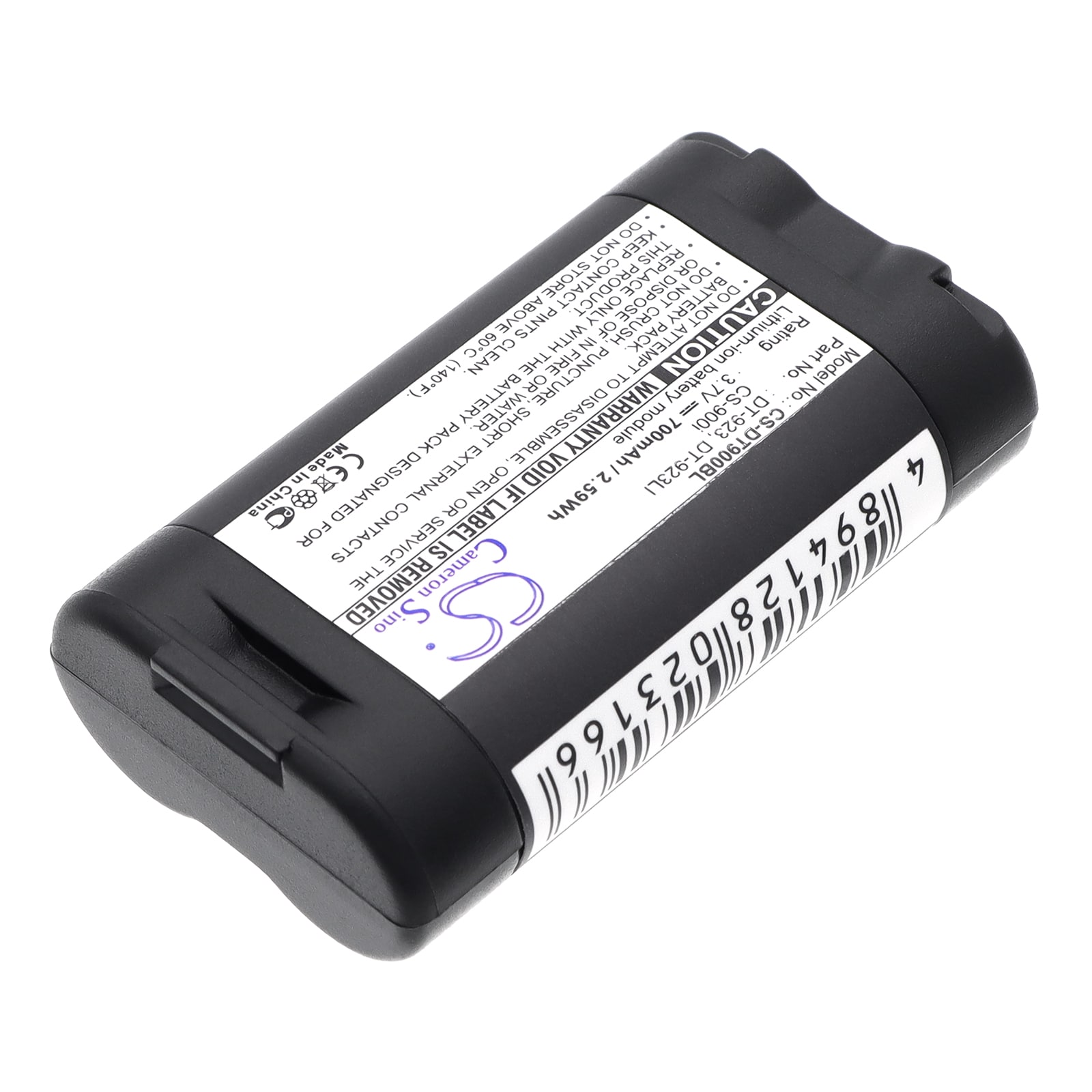 Batteri til strekkodeskanner for Casio DT-900, DT-900M, DT-900M50 osv.