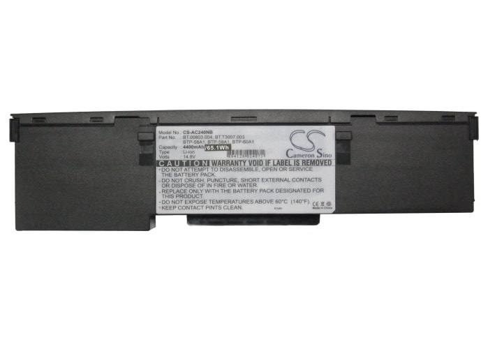 Batteri til bærbar PC for Acer TravelMate 242FX (MS2138), Aspire 1363WLM og andre.