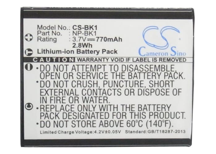 Batteri til kamera for Sony CyberShot DSC-S750, CyberShot DSC-S780 etc.