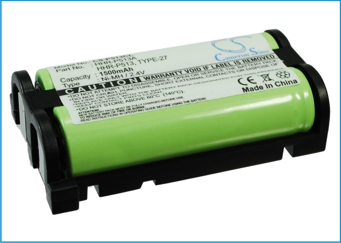 Batteri til trådløs telefon for Panasonic HHR-P513A, KX-TG2258, TYPE 27 og andre.