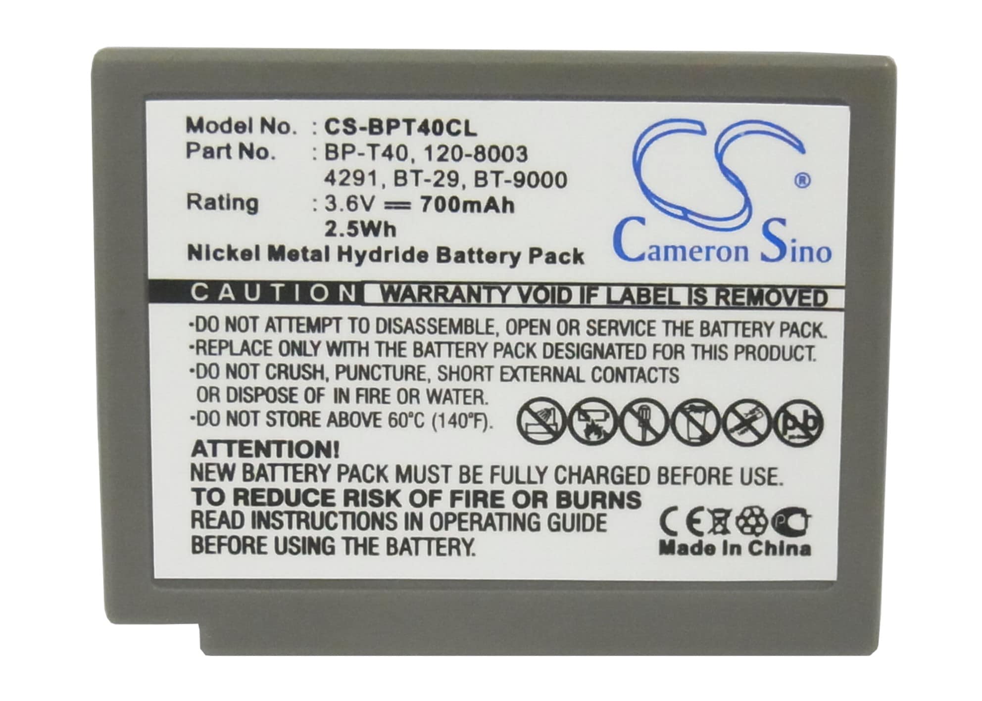 Batteri til trådløs telefon for Sony SCT-100, SPP-1010, SPP-115 etc.