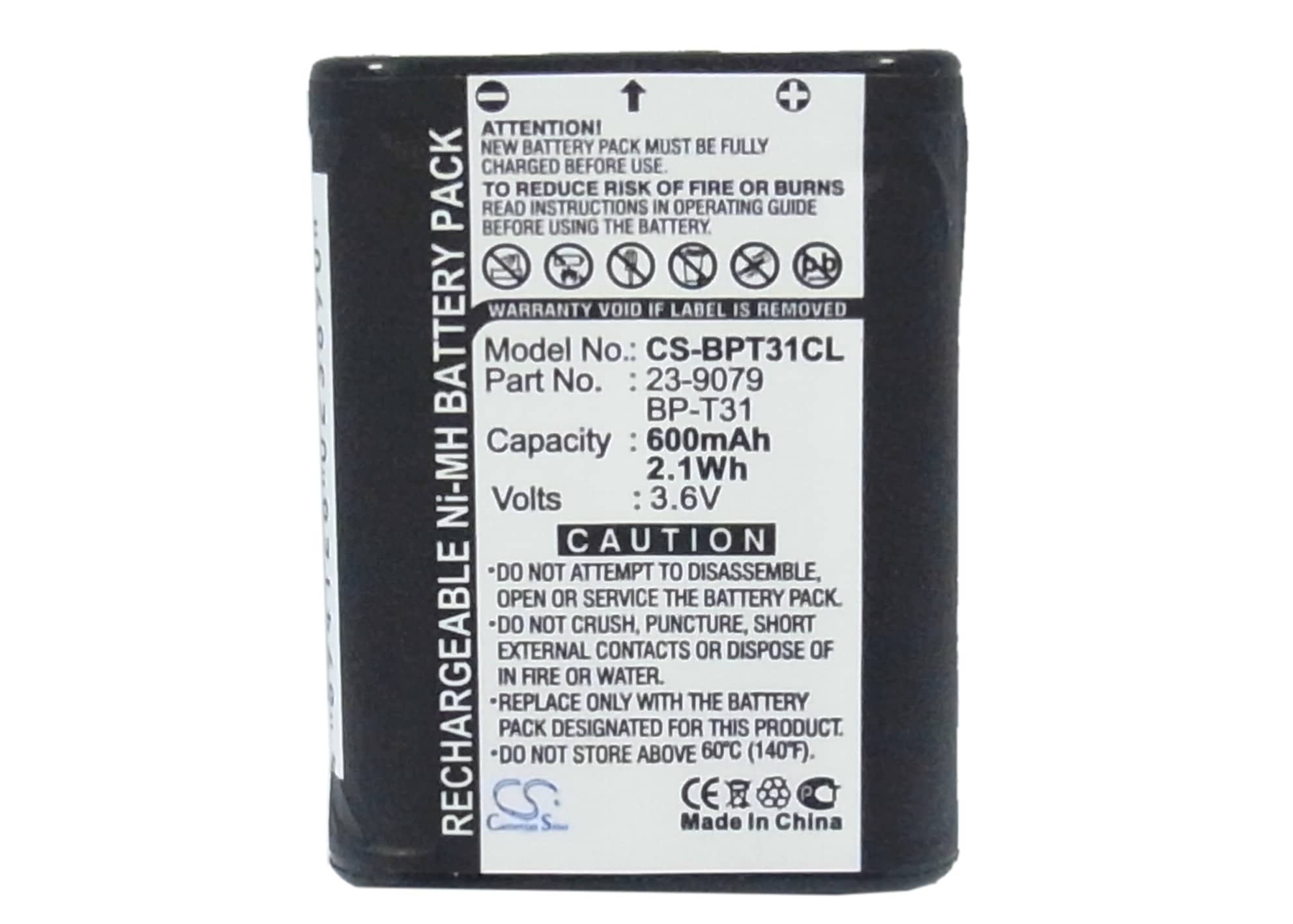 Batteri til trådløs telefon for SPP-9104, SPP-A2470, SPP-A2740 og andre.