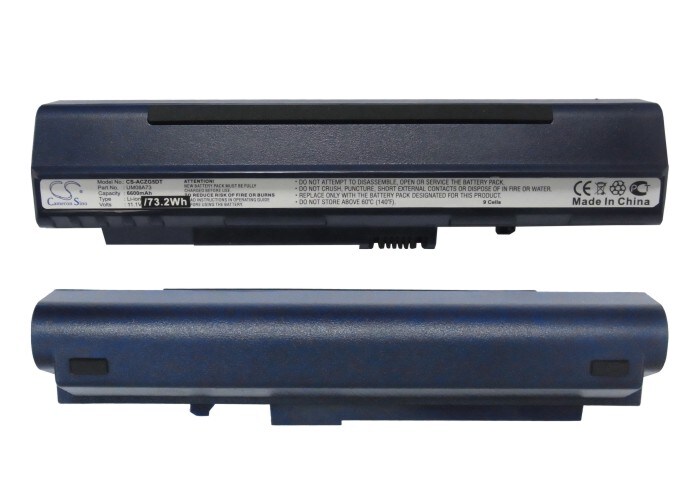 Batteri til bærbar PC for Acer Aspire One, Aspire One A110-1295 og andre.