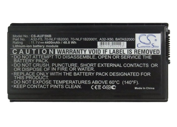 Batteri til bærbar PC for Asus F5, X50SL, X50R osv.