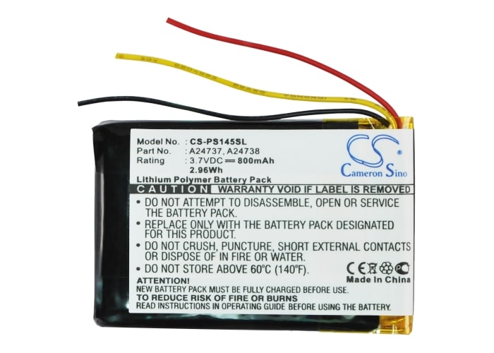 Batteri for mediespiller for Philips GoGear SA6037, GoGear SA6045, GoGear SA6044 og andre.