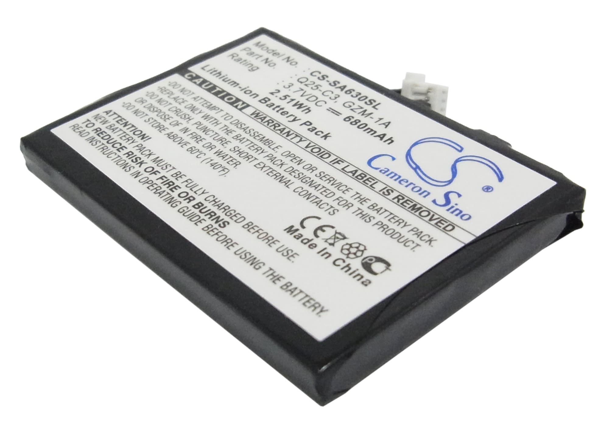 Batteri for mediespiller for Philips GoGear HDD6330 30GB