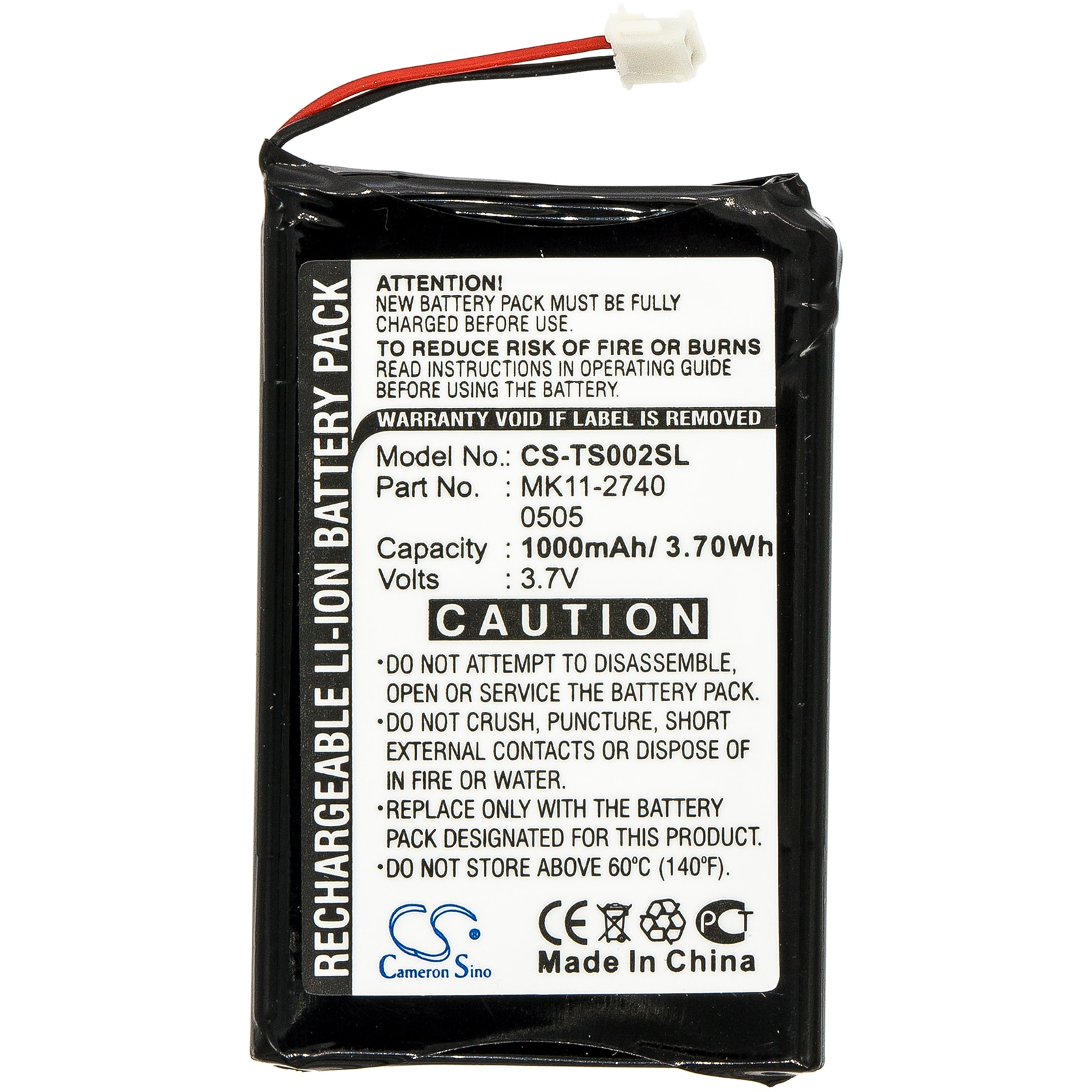 Batteri til mediespiller for Toshiba Gigabeat MEGF10, Gigabeat MEGF20 osv.