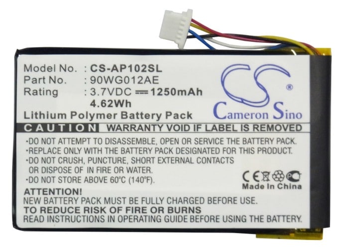 Batteri for navigator, GPS for Asus S102, S102 Multimedia Navigator, 90WG012AE1155L1