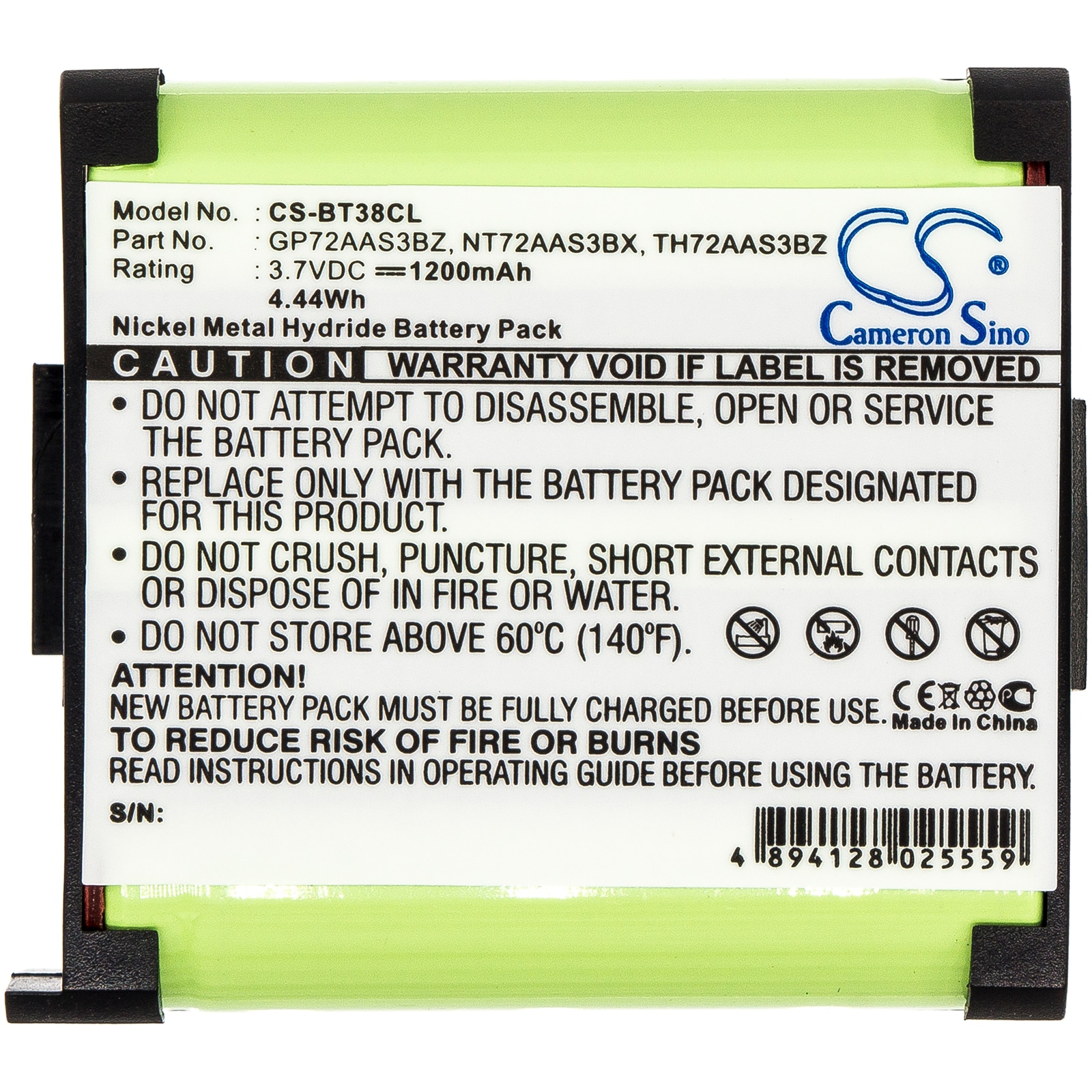 Batteri til trådløs telefon for RCA 2910SST, 2911SST, 2912SST osv.