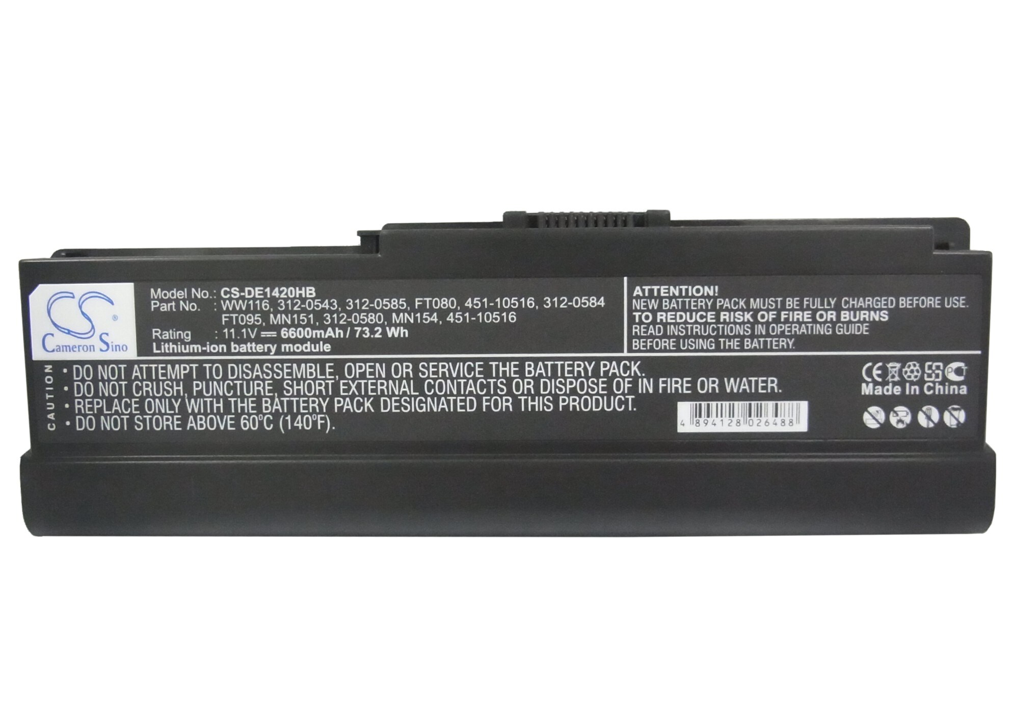 Batteri til bærbar PC for DELL Vostro 1400, Inspiron 1420