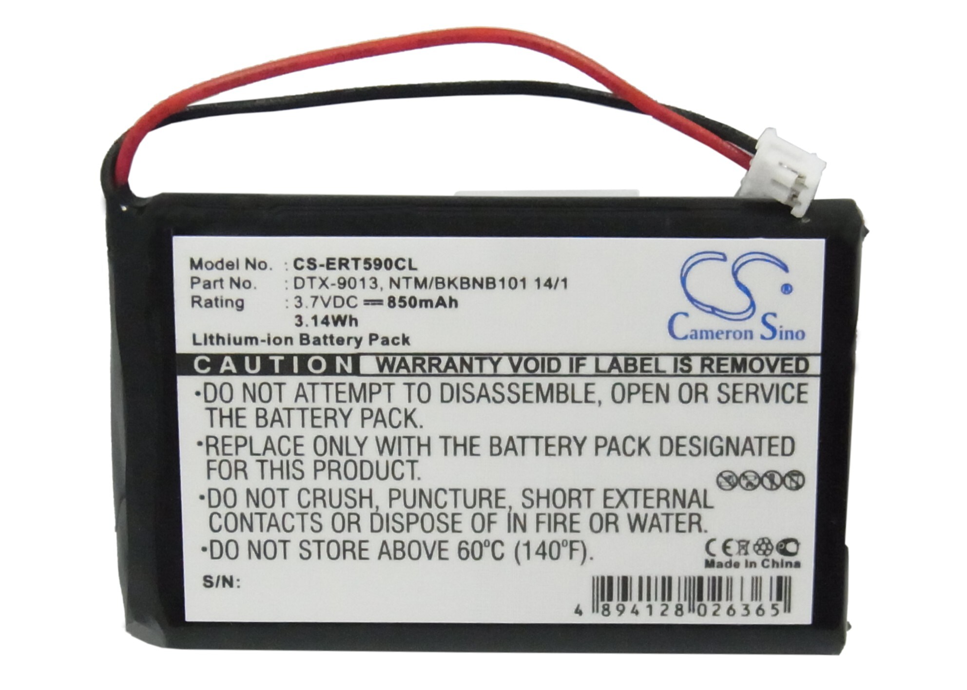 Batteri til trådløs telefon for Ericsson DT590, DTX-9013, DT5900