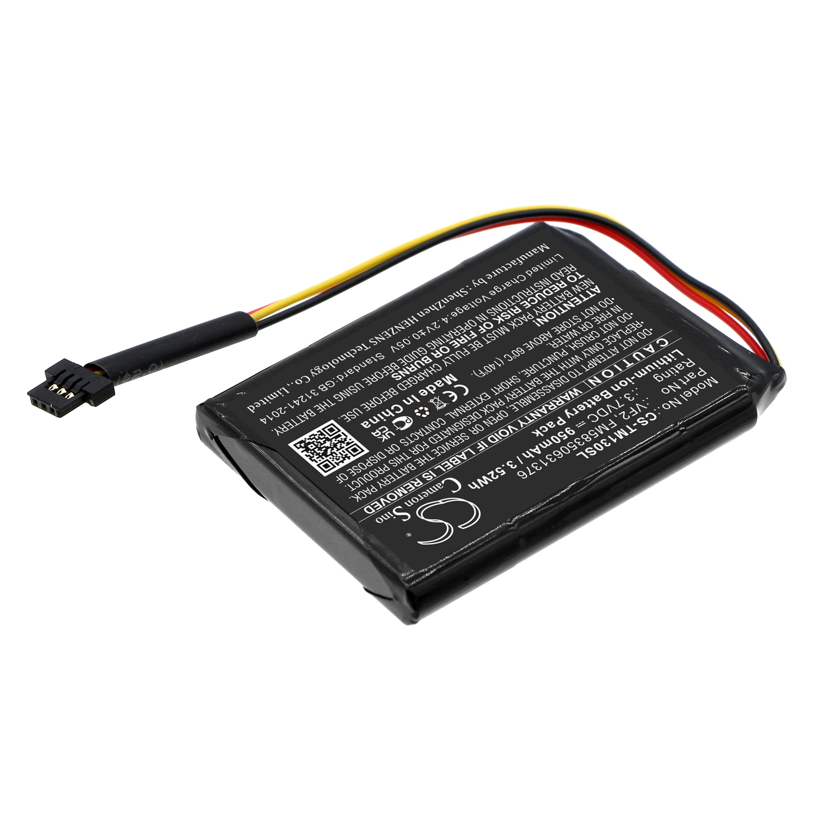 Batteri for navigator, GPS for TomTom One 125, One 130, One 130S
