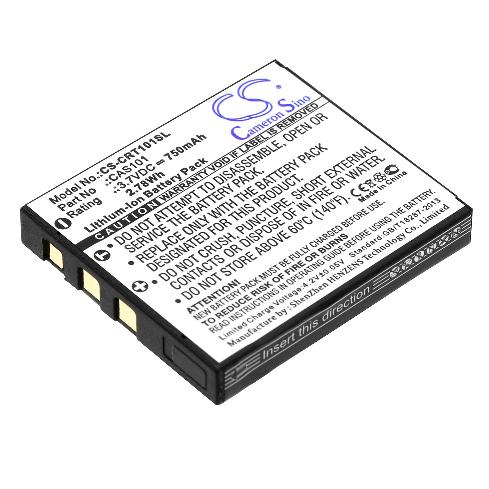 Batteri til mediespiller for Creative Vado, Vado Video Cam, Vado Pocket HD osv.