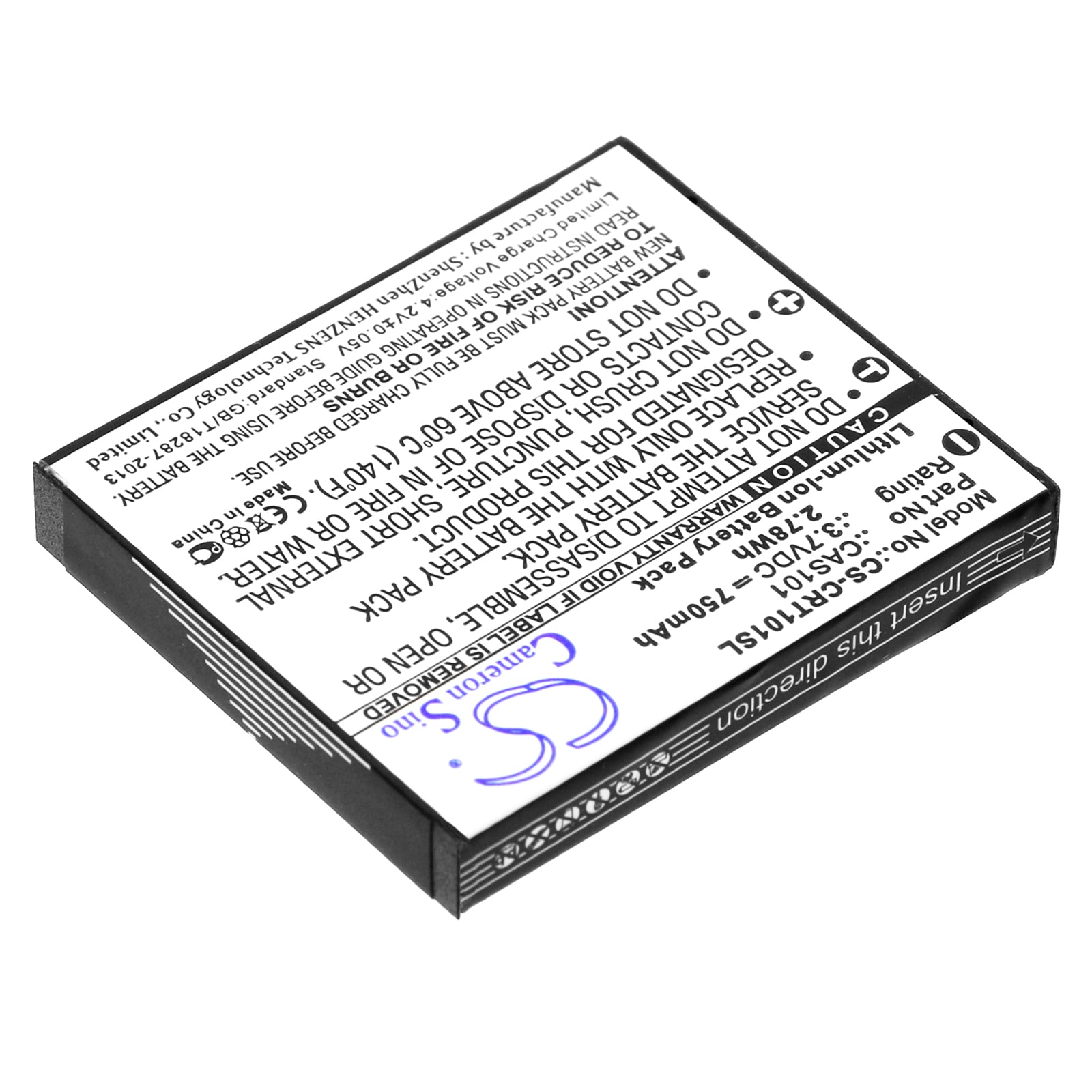 Batteri til mediespiller for Creative Vado, Vado Video Cam, Vado Pocket HD osv.