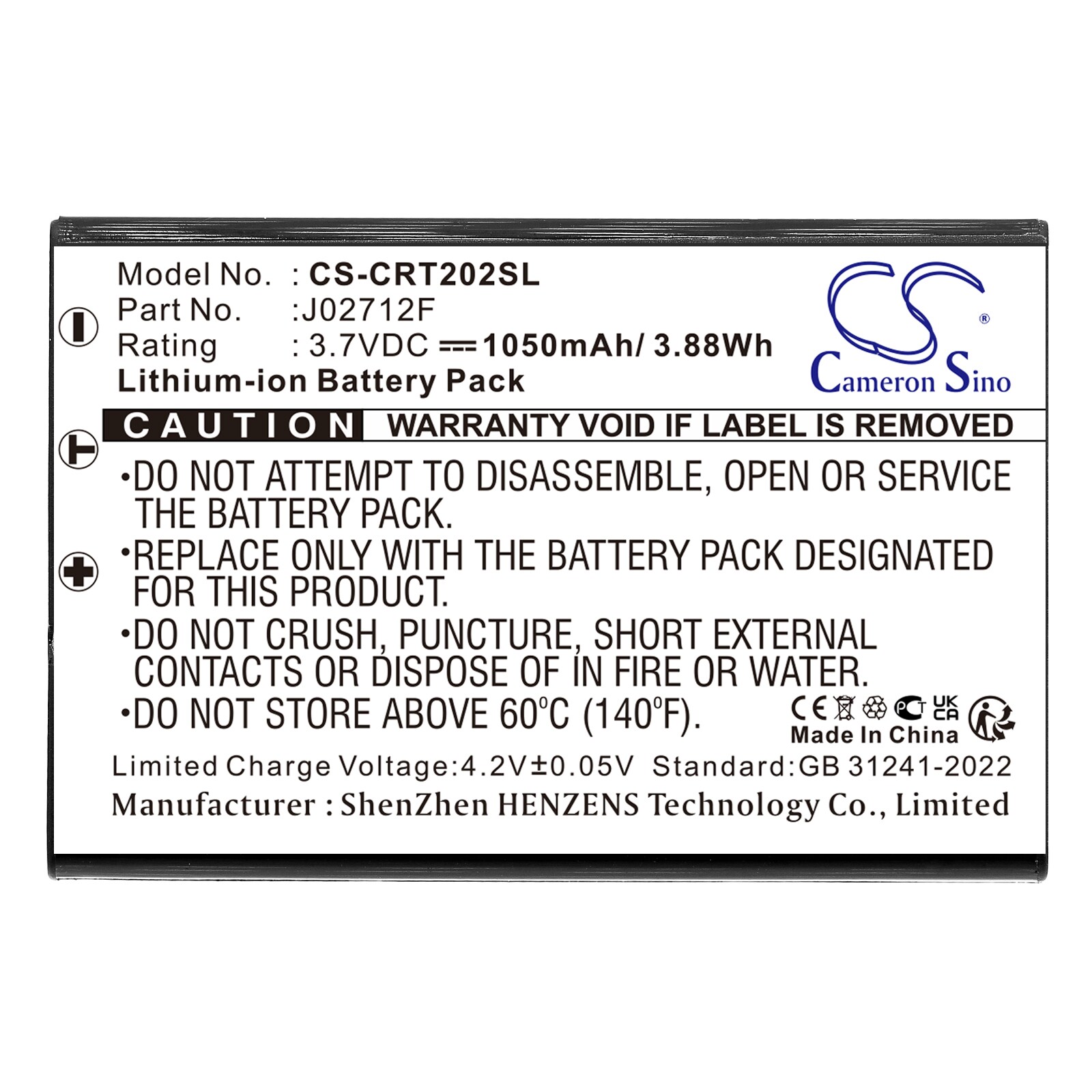 Batteri til mediespiller for Creative Vado HD
