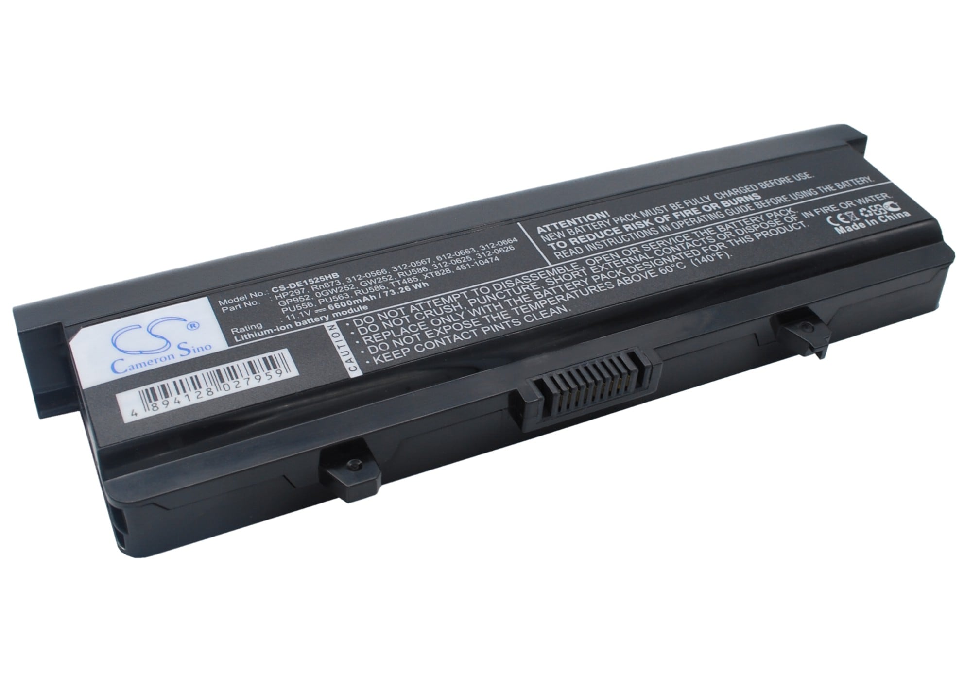 Batteri til bærbar PC for DELL Inspiron 1525, Inspiron 1526, Inspiron 1545 og andre.