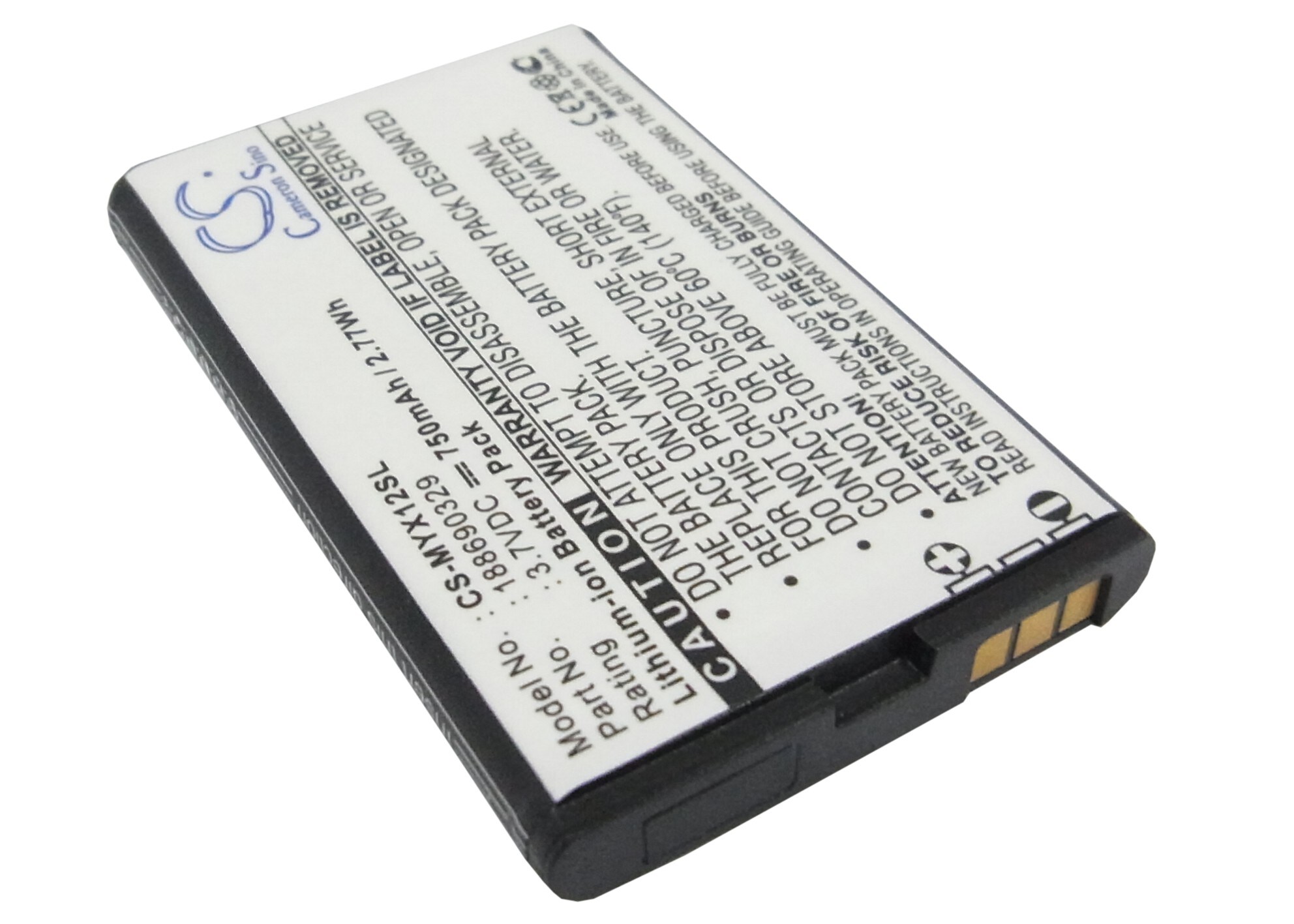 Batteri for smarttelefon, mobil for Sagem MYX1-2, X6, MYX1-2 Trio