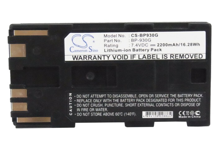 Batteri til kamera for Canon GL1, GL2, XHA1 osv.