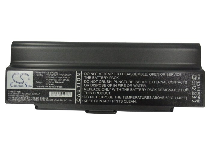 Batteri til bærbar PC for Sony VAIO VGN-C15GPB, VAIO VGN-SZ13C/B og andre.