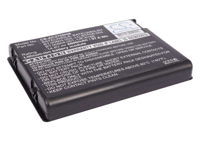 Batteri til bærbar PC for Acer TravelMate 2200, TravelMate 2201 og andre.