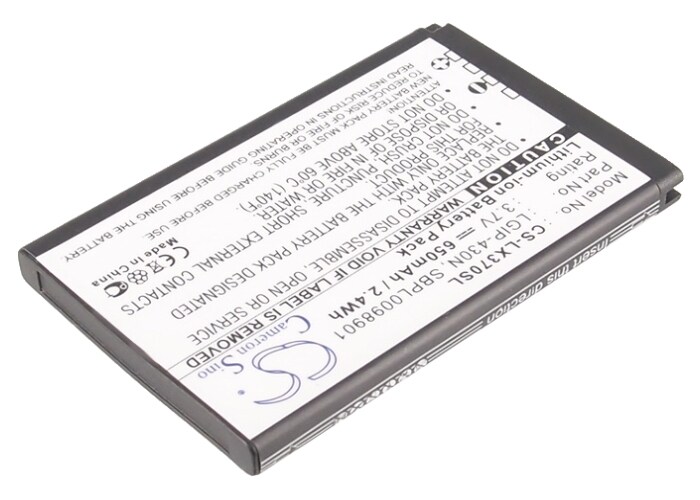 Batteri for SmartPhone, Mobil for LG LX370, LX370 Slider, LX290 og andre.