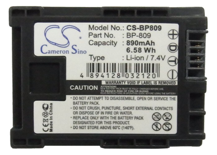 Batteri til kamera for Canon Vixia HF10, Vixia HF11, Vixia HF100 osv.