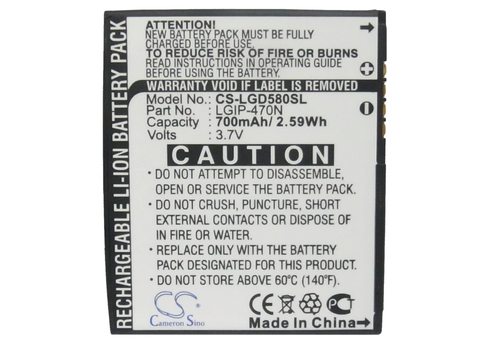 Batteri for SmartPhone, Mobil for LG GD580, GD580 Lolitop