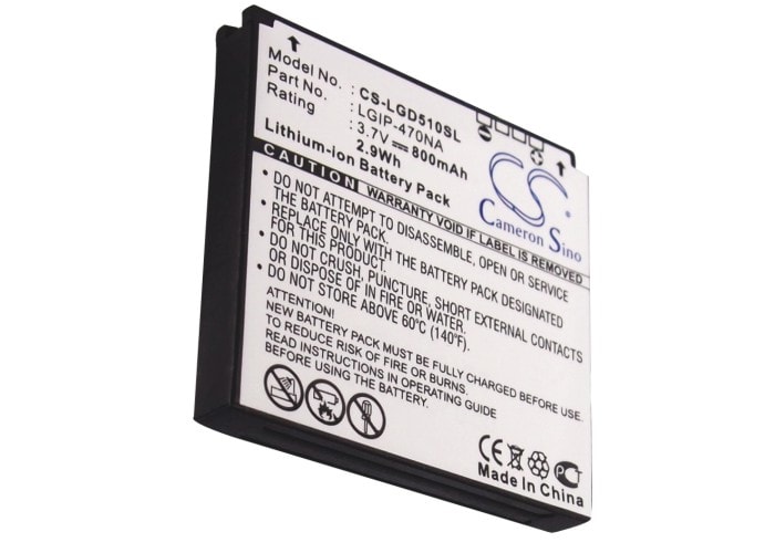 Batteri for SmartPhone, Mobil for LG GD510, GD510 Pop, GD880 og andre.