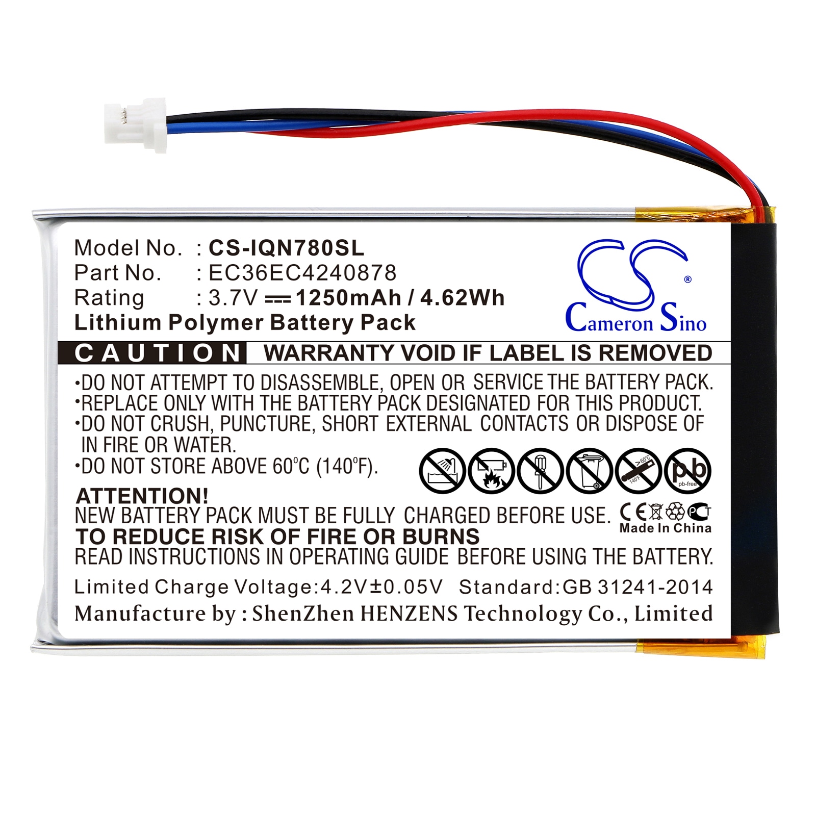 Batteri til Navigator, GPS for Garmin Nuvi 780, Nuvi 780T, Nuvi 785 og andre.