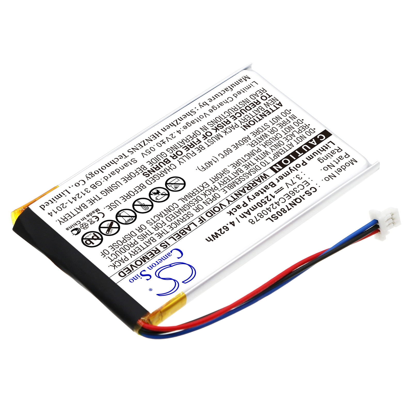 Batteri til Navigator, GPS for Garmin Nuvi 780, Nuvi 780T, Nuvi 785 og andre.
