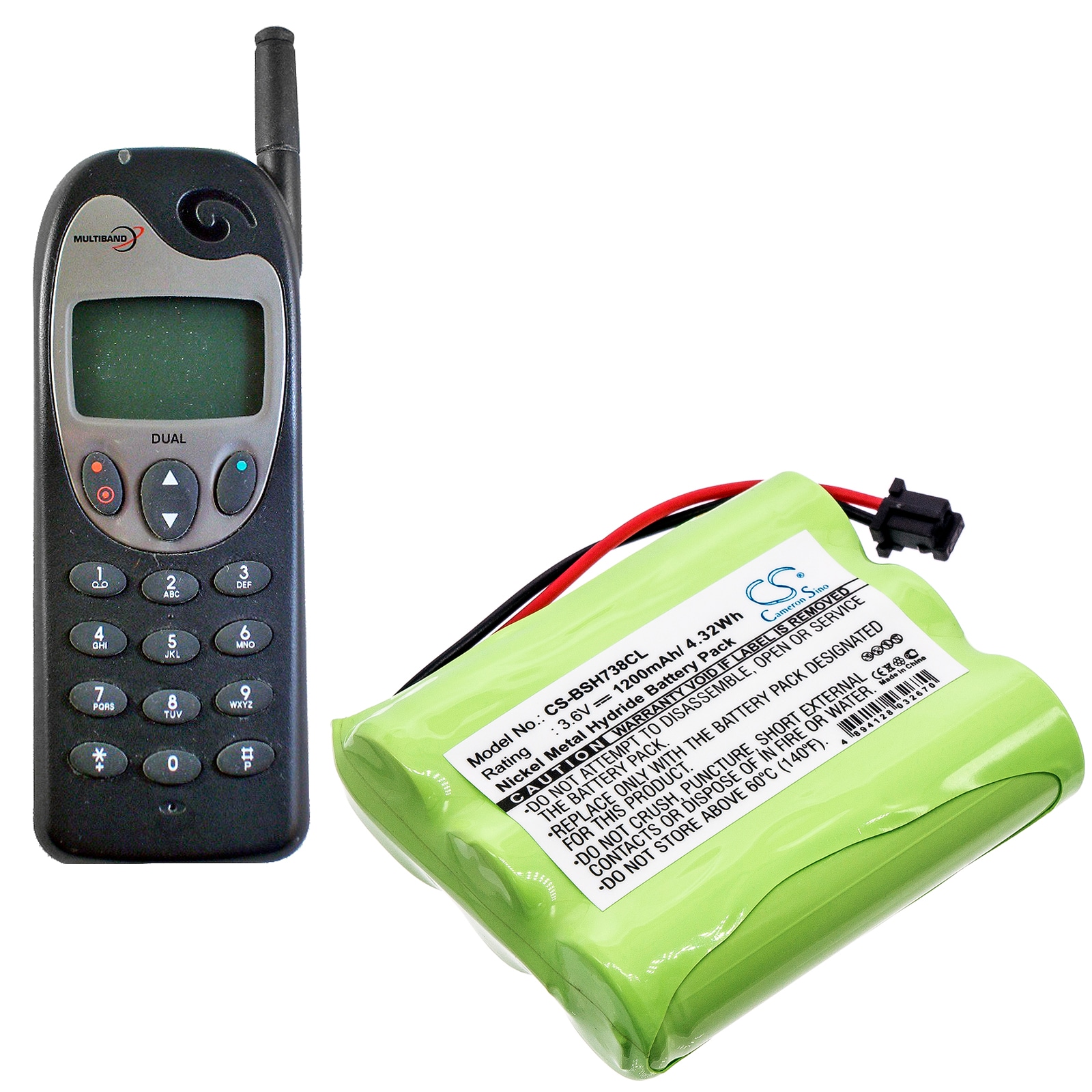 Batteri til trådløs telefon for Bosch 738, CT-COM 147, CT-COM 157 og andre.
