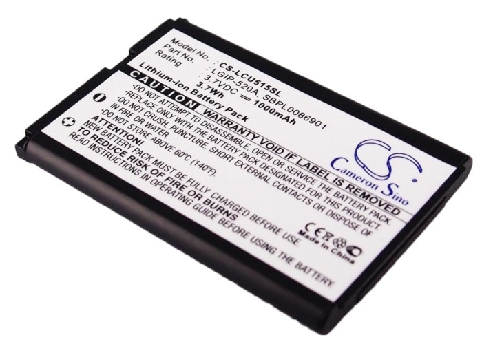 Batteri for SmartPhone, Mobil for LG CU515, KP320, LX400