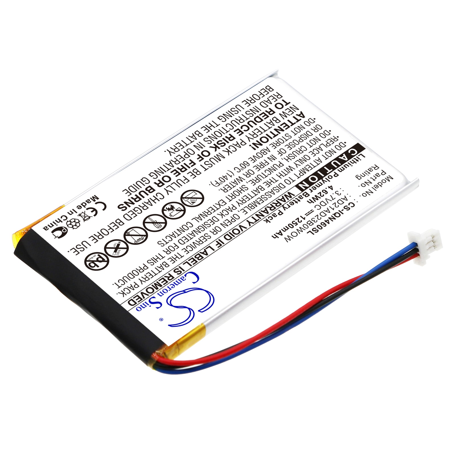 Batteri for navigator, GPS for Garmin Nuvi 465, Nuvi 465T, Nuvi 465LTM