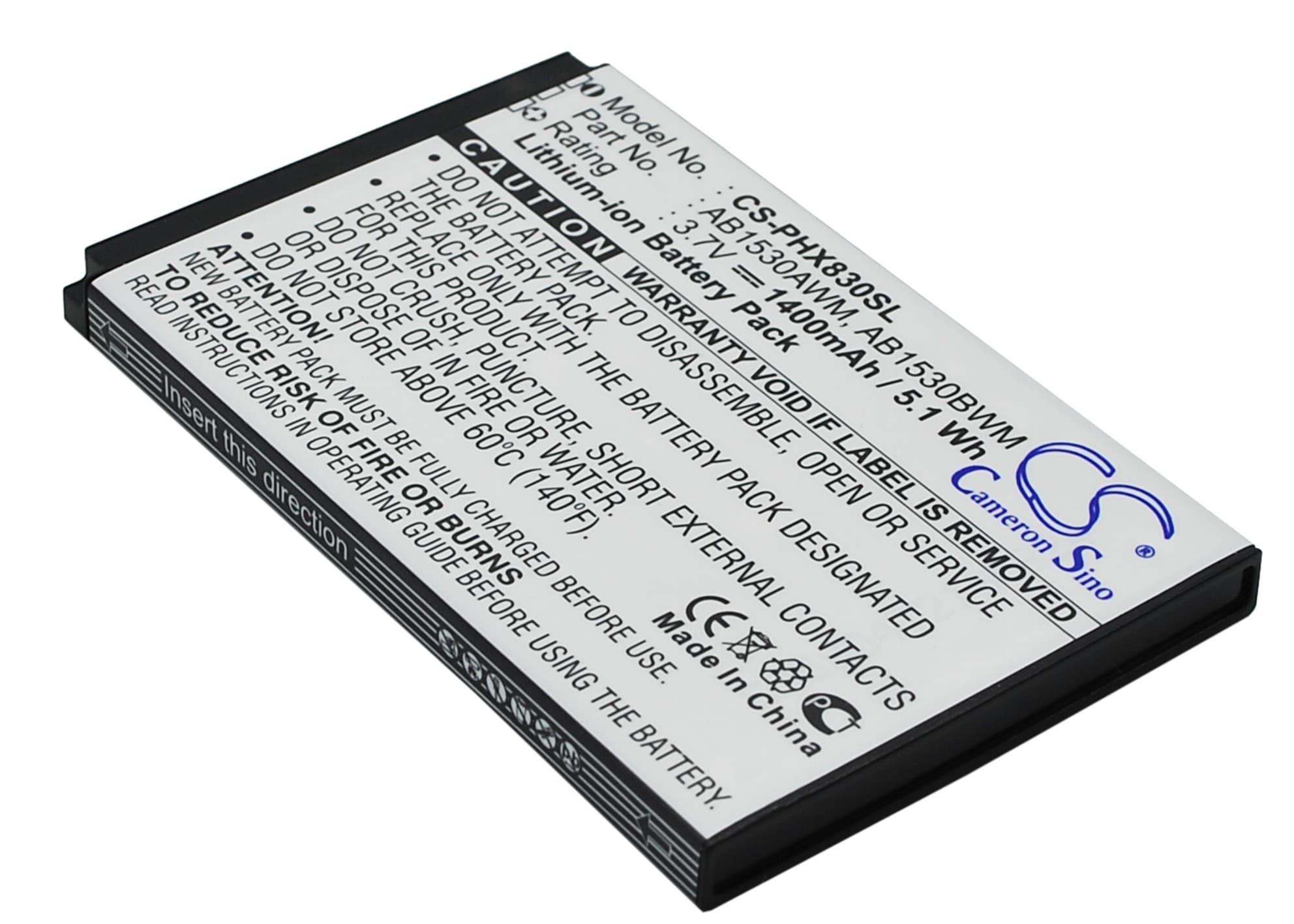 Batteri for SmartPhone, Mobil for Philips Xenium T910, Xenium X603, Xenium X620 og andre.