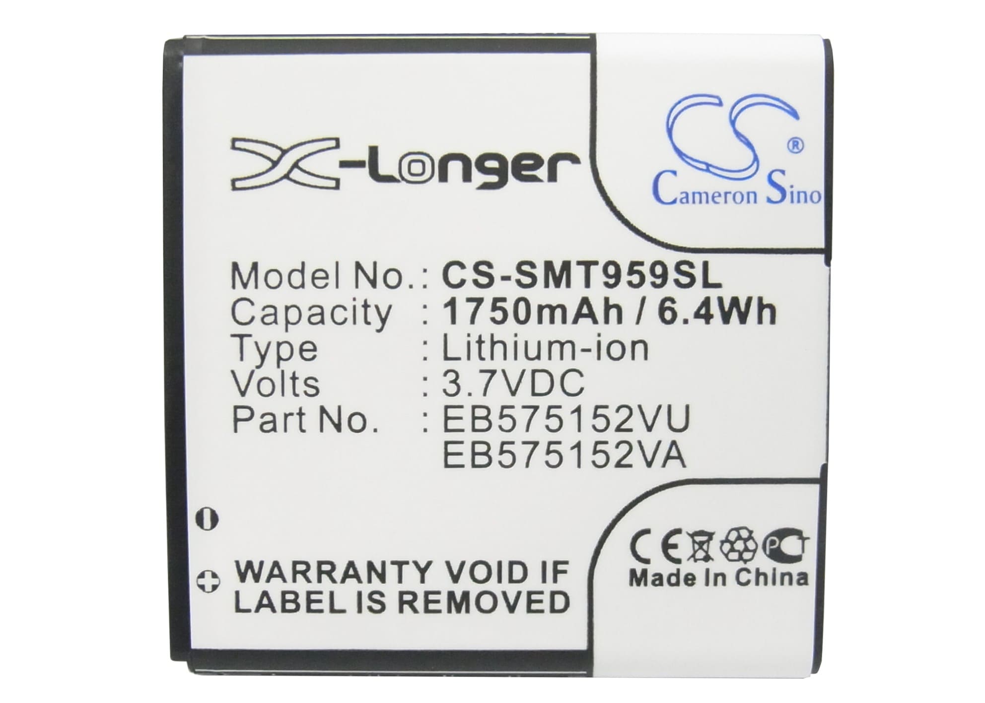 Batteri for SmartPhone, Mobil for T-Mobile Vibrant, Galaxy S 4G, Vibrant 4G etc.
