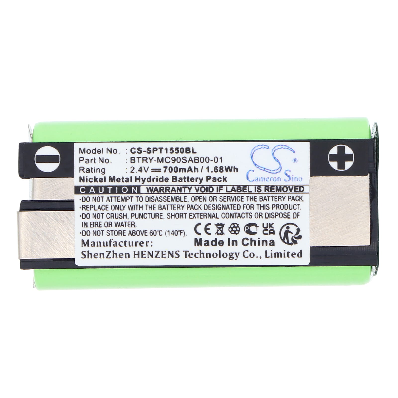 Batteri for Symbol SPT-1500, SPT-1550 strekkodeskanner