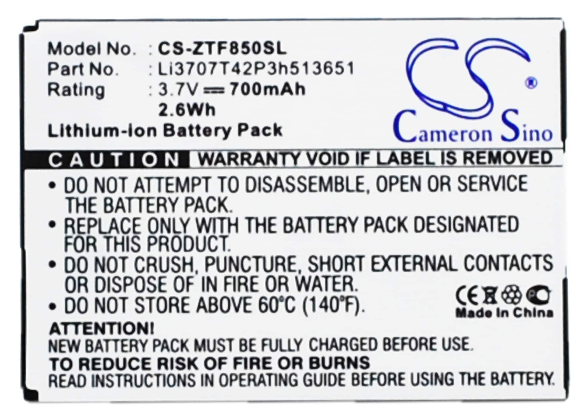 Batteri for SmartPhone, mobil for Telstra F252, F256, F850 etc.