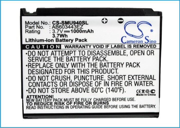 Batteri til smarttelefon, mobil for Verizon SCH-U940, U940 Glyde, SCH-U940v