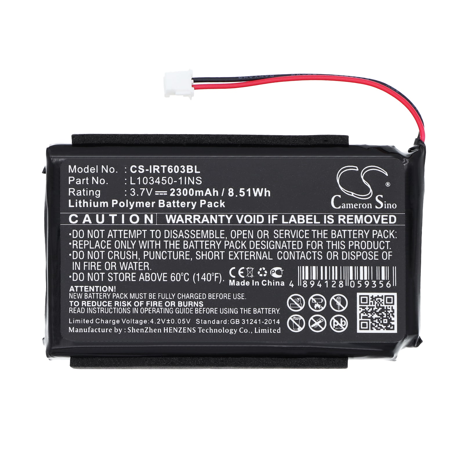 Batteri til strekkodeskanner for Intermec 600, 601, 603 osv.