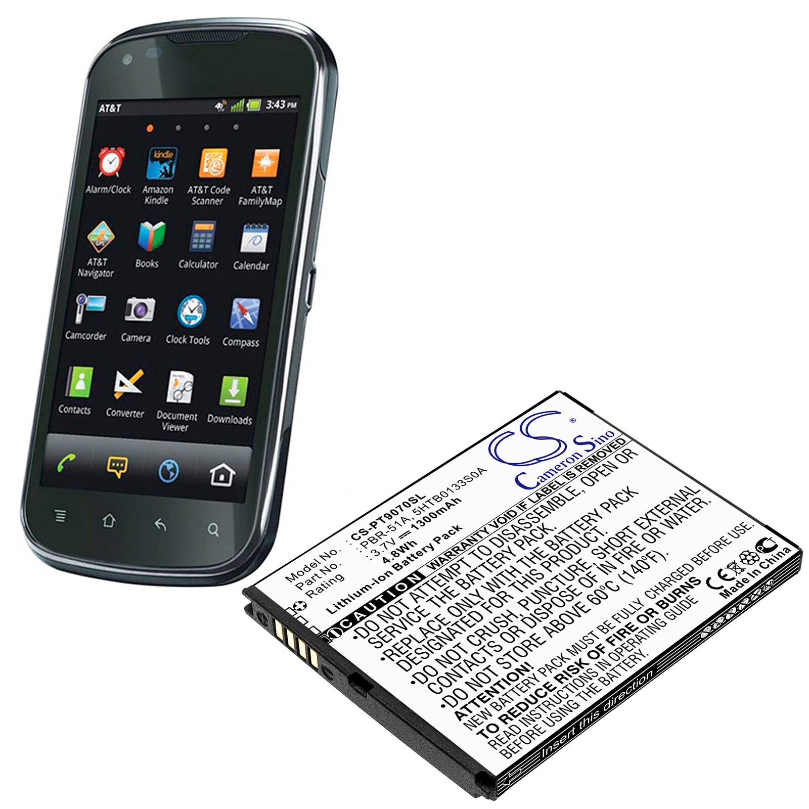Batteri for SmartPhone, Mobil for Pantech Burst, P9070