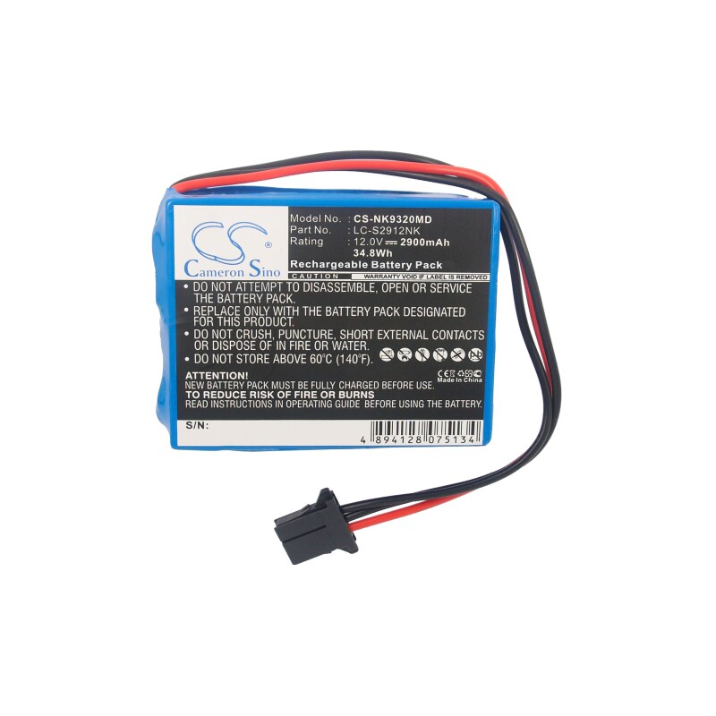Batteri for medisinsk bruk for Nihon Kohden Cardiolife ECG-9320, Cardiolife TEC-7431 og andre.