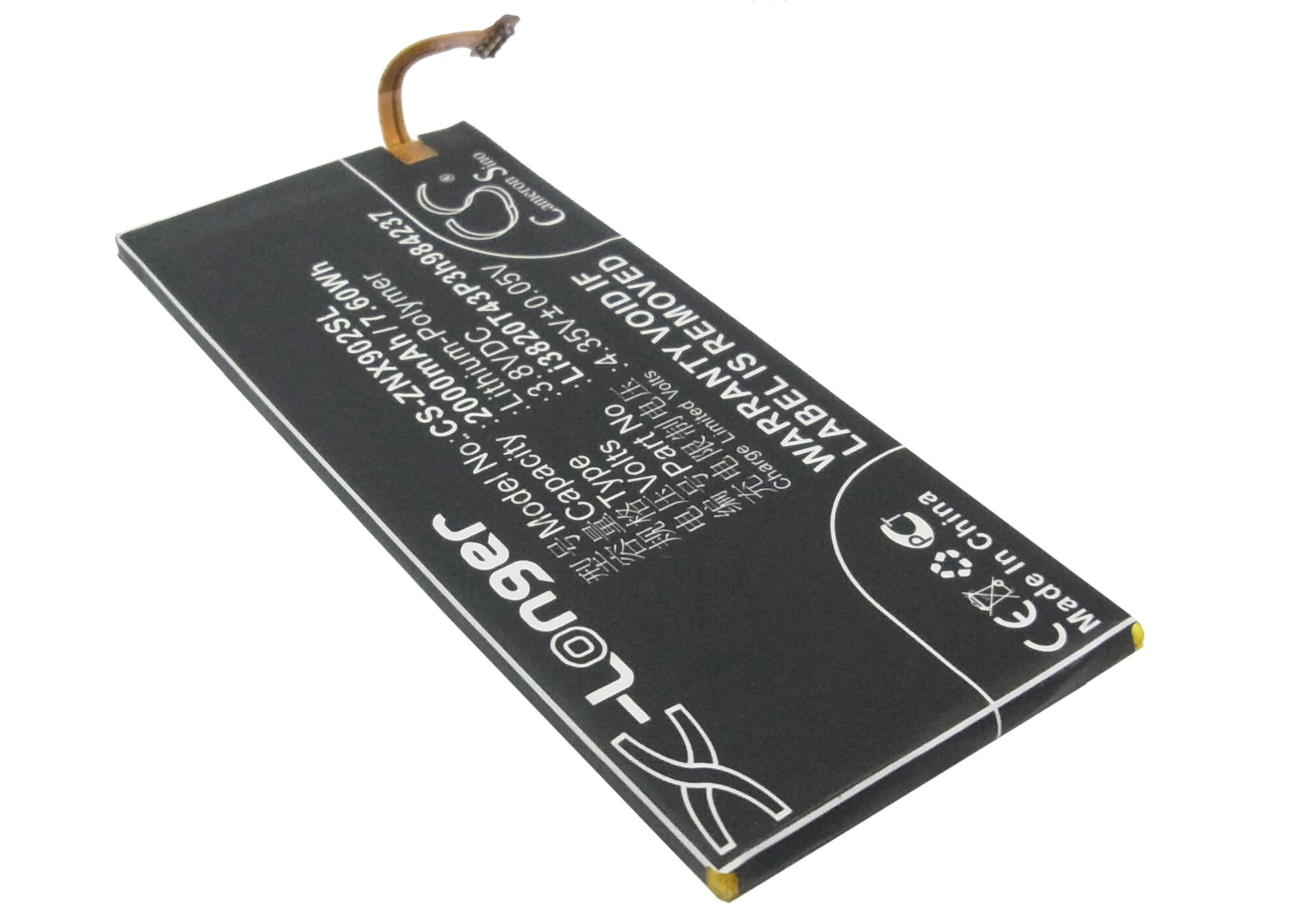 Batteri for SmartPhone, Mobil for ZTE Nubia Z5 Mini, NX902, Nubia Z5S Mini og andre.